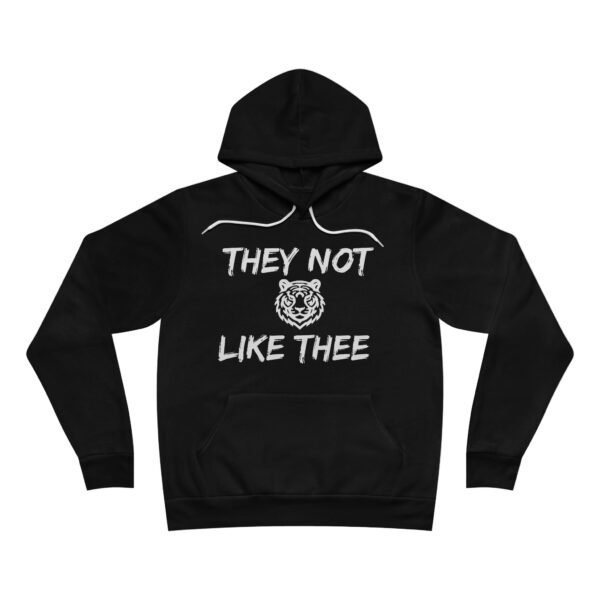 They Not Like Thee Tiger White Men's Fleece Pullover Hoodie