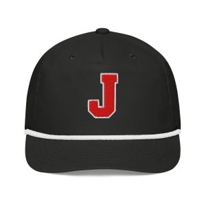 Thee Shirts "J" Red Embroidered Golf Rope Cap