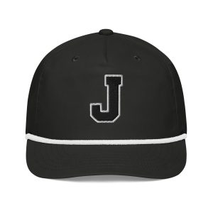 golf-rope-cap-black-white-front-6a3a9a2bc332e.jpg Thee Shirts "J" Navy Embroidered Golf Rope Cap