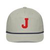 golf-rope-cap-lt-gray-navy-front-6a3a9a2b75eef.jpg Thee Shirts "J" Red Embroidered Golf Rope Cap