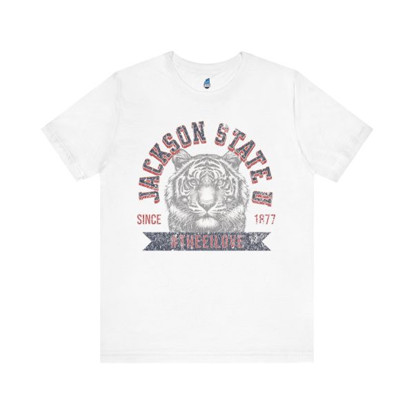 Jackson State Univ #TheeILove Men's Red Jersey Short Sleeve Tee