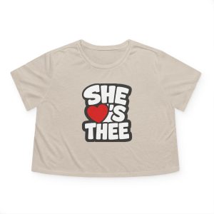She Heart's Thee White Women's Cropped Tee