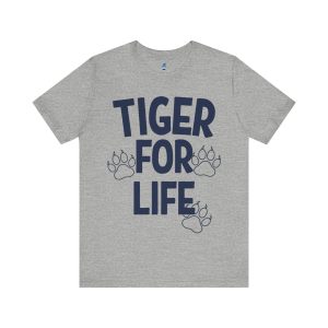 Tiger For Life Paws Men's Navy Jersey Short Sleeve Tee