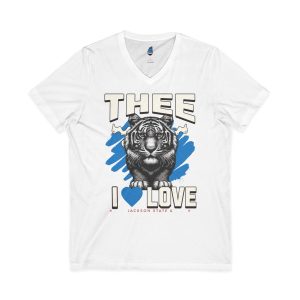 1226099979922244957_2048.jpeg #TheeILove Jackson State U Tigerhead Men's Baby Blue Jersey Short Sleeve V-Neck Tee