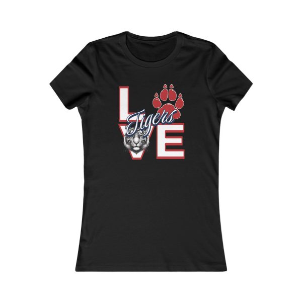 Love Tigers Varsity Women's Black Favorite Tee