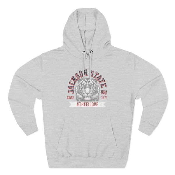 12872975980702854982_2048.jpeg Jackson State Univ #TheeILove Women's White Premium Pullover Hoodie