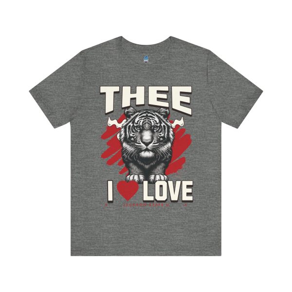 12911837140477687916_2048.jpeg #TheeILove Jackson State U Tigerhead Men's Red Jersey Short Sleeve Tee