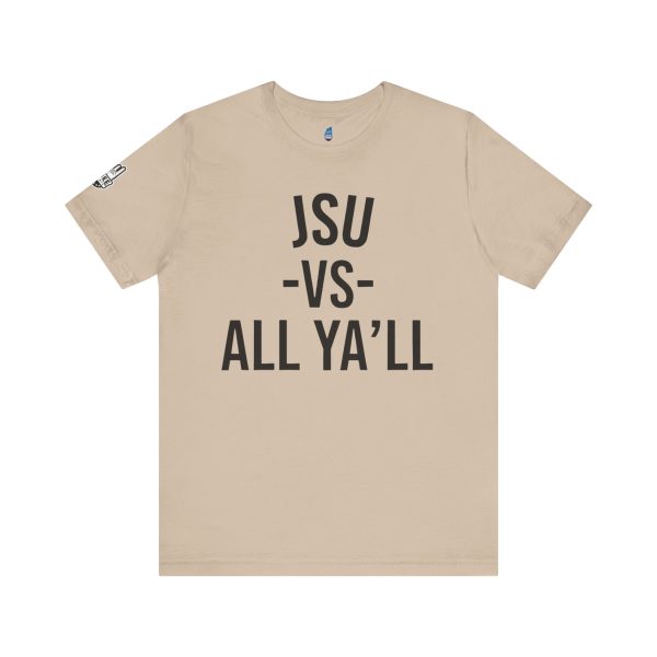 13256084505250269841_2048.jpeg JSU vs All Ya'll Font Jersey Short Sleeve Tee