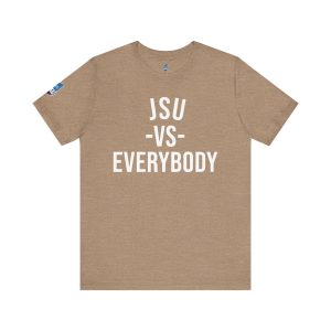 13424999343360395942_2048.jpeg JSU vs Everybody Black Font Jersey Short Sleeve Tee
