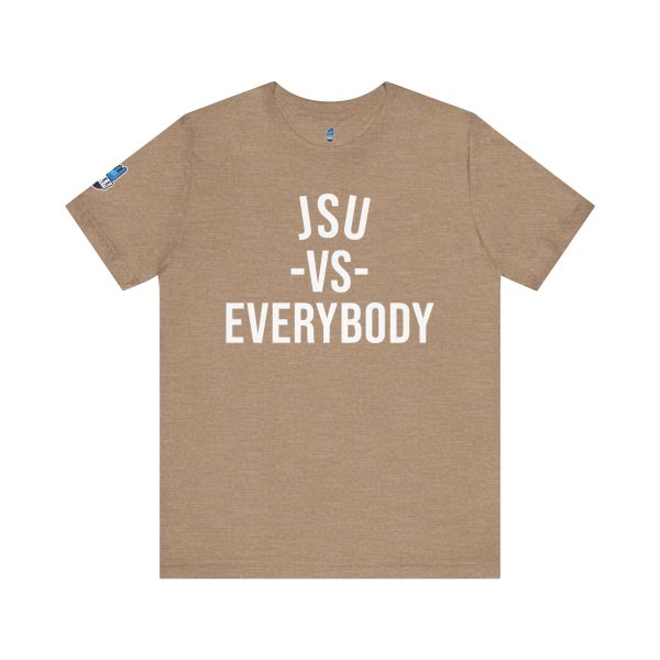 JSU vs Everybody Black Font Jersey Short Sleeve Tee