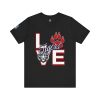 Love Tigers Varsity Men's Black Jersey Short Sleeve Tee