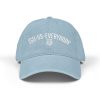 JSU vs Everybody Tiger White Embroidered Denim Dad Cap