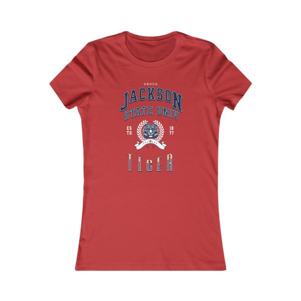 14629012738479646565_2048.jpeg Proud Jackson State Univ Tiger Women's White Favorite Tee