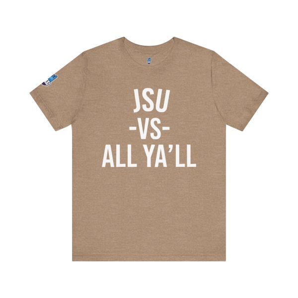 JSU vs All Ya'll Black Font Jersey Short Sleeve Tee