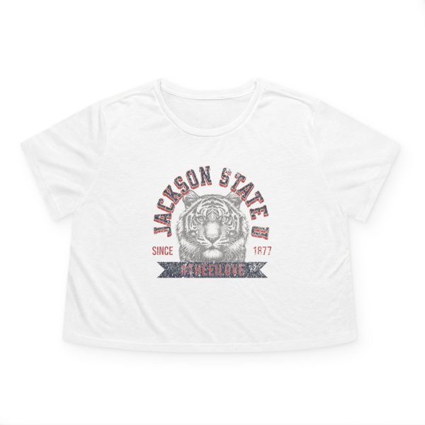 15414037313995651475_2048.jpeg Jackson State Univ #TheeILove Women's Navy Women's Flowy Cropped Tee