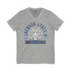 15528707452687270965_2048.jpeg Jackson State Univ #TheeILove Men's Navy Jersey Short Sleeve V-Neck Tee