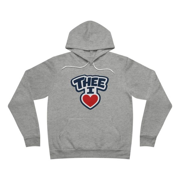 Thee I Heart Men's Block Navy Fleece Pullover Hoodie