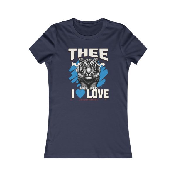 16118792588297824494_2048.jpeg #TheeILove Jackson State U Tigerhead Women's Baby Blue Favorite Tee