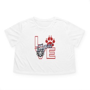 Love Tigers Black Women's Flowy Cropped Tee