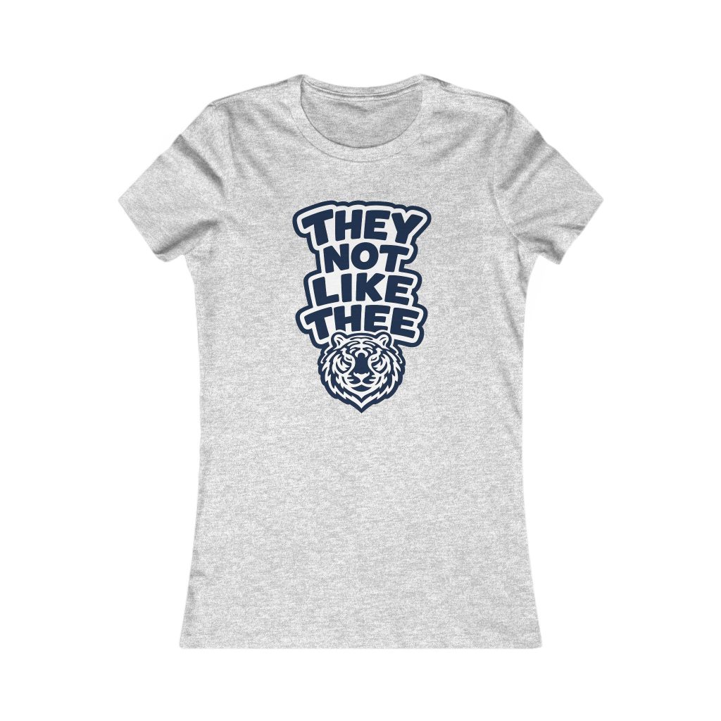 They Not Like Thee Tiger Navy Women's Favorite Tee
