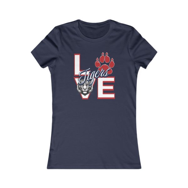 Love Tigers Varsity Women's Black Favorite Tee