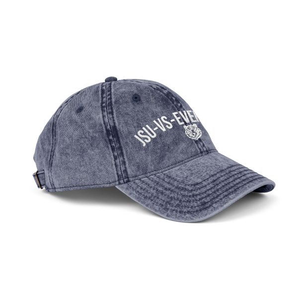 JSU vs Everybody Tiger White Embroidered Vintage Dad Cap