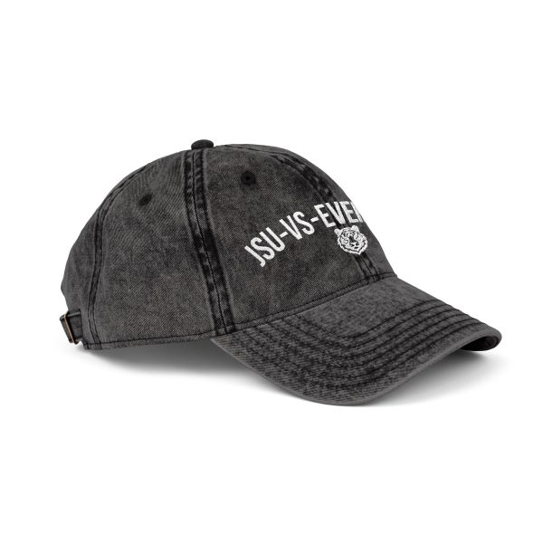 JSU vs Everybody Tiger White Embroidered Vintage Dad Cap