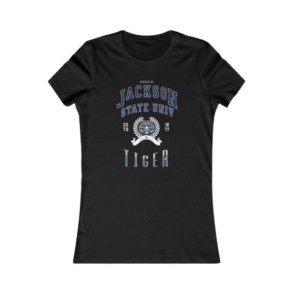 18180010129948130673_2048.jpeg Proud Jackson State Univ Tiger Women's White Favorite Tee