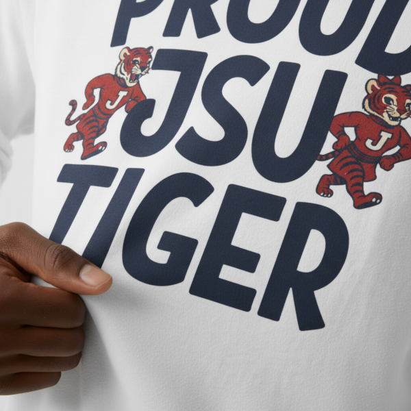 20260812132215-1f19650d-5e13-634a-8d83-7ecfb3a02f41.png Proud JSU Tiger Mascots Men's Navy Jersey Short Sleeve Tee