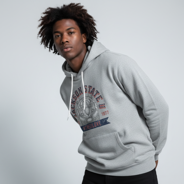 Jackson State Univ #TheeILove Men's Navy Fleece Pullover Hoodie