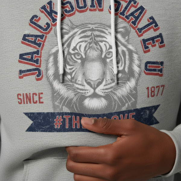 Jackson State Univ #TheeILove Men's Navy Fleece Pullover Hoodie