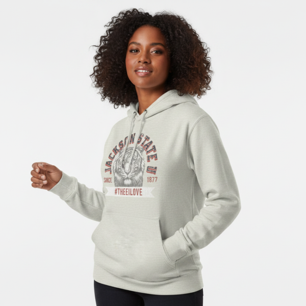 20260812143512-1f1965b0-6861-6c68-88ee-9e742eed1fb7.png Jackson State Univ #TheeILove Women's White Premium Pullover Hoodie