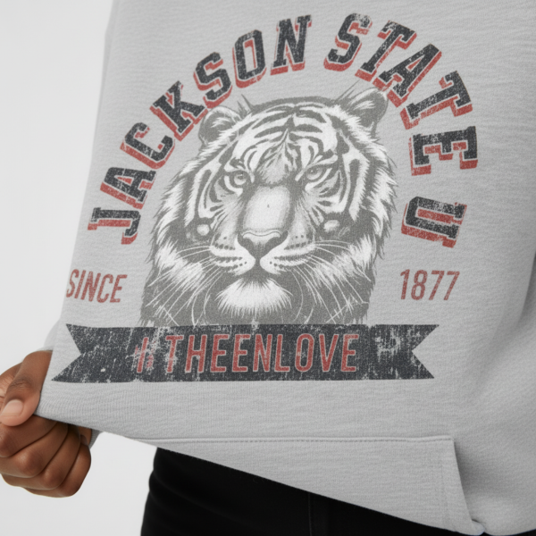 Jackson State Univ #TheeILove Women's Navy Premium Fleece Hoodie