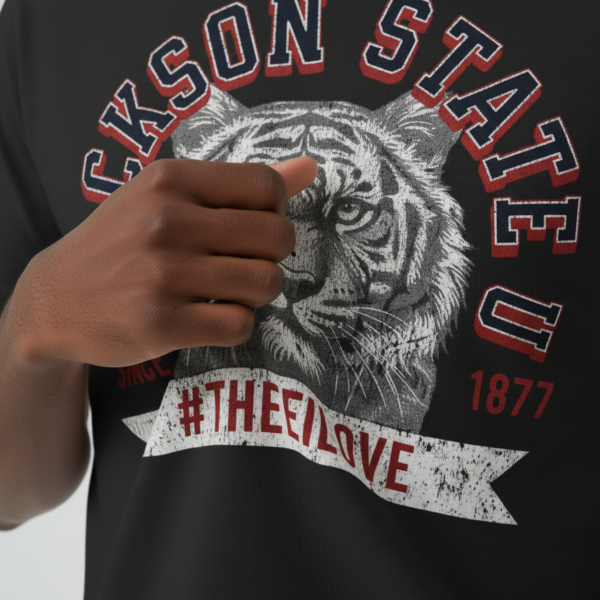20260812150327-1f1965ef-8df5-6b02-8ea3-5e26fae33d61.png Jackson State Univ #TheeILove Men's White Jersey Short Sleeve Tee