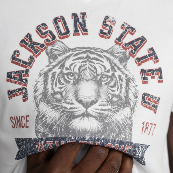 20260812155754-1f196669-463a-659a-8d24-5e26fae33d61.png Jackson State Univ #TheeILove Men's Red Jersey Short Sleeve V-Neck Tee