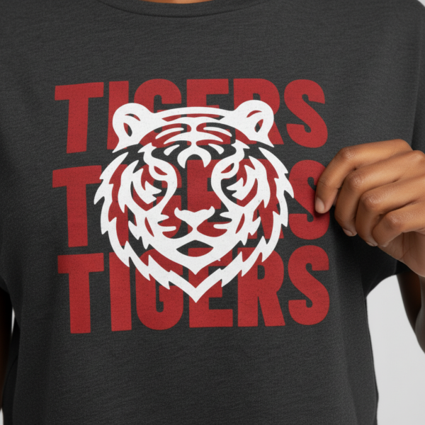 20260812202623-1f1968c1-6132-6e4c-86de-62bdd104f86e.png Jackson State Univ Tigers 3X Red Women's Flowy Cropped Tee