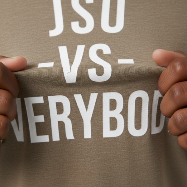 JSU vs Everybody Black Font Jersey Short Sleeve Tee