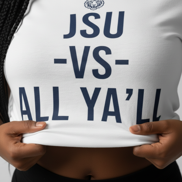 JSU vs All Ya'll Navy Tiger Edition Jersey Short Sleeve Tee