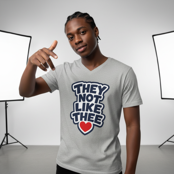 20260815160600-1f198c33-54e9-6538-b9c2-6e88f4968671.png They Not Like Thee Navy Men's Jersey Short Sleeve V-Neck Tee