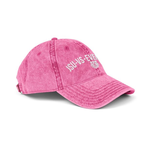 JSU vs Everybody Tiger White Embroidered Vintage Dad Cap