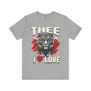 2245014117624135573_2048.jpeg #TheeILove Jackson State U Tigerhead Men's Red Jersey Short Sleeve Tee