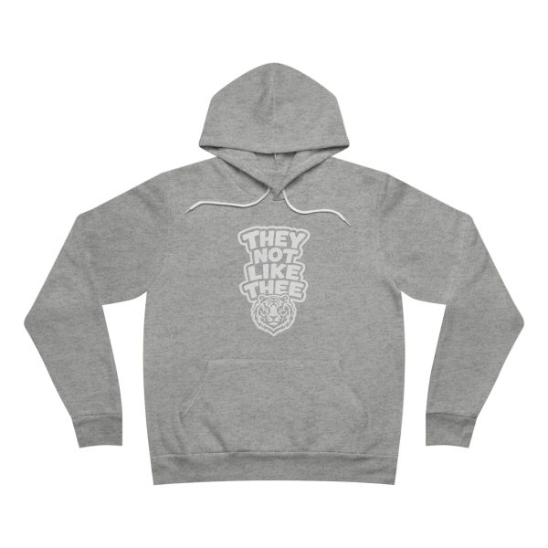 They Not Like Thee Tiger White Men's Fleece Pullover Hoodie
