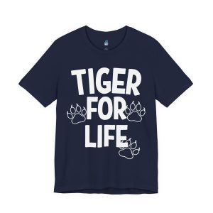 Tiger For Life Paws Men's White Jersey Short Sleeve Tee