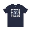 Jackson State Univ Tigers 3X White Jersey Short Sleeve Tee
