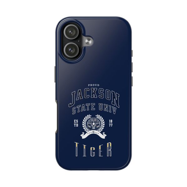 Proud Jackson State Univ Tiger White - Navy Case
