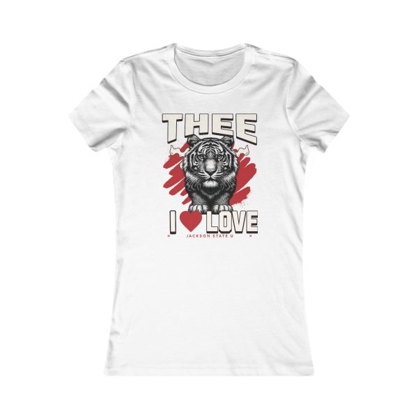 6407739908659912207_2048.jpeg #TheeILove Jackson State U Tigerhead Women's Red Favorite Tee