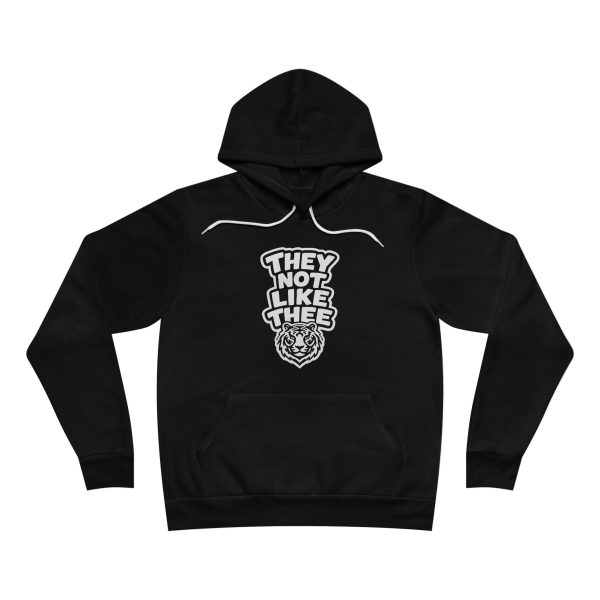 They Not Like Thee Tiger White Men's Fleece Pullover Hoodie