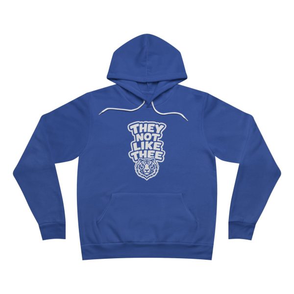 They Not Like Thee Tiger White Men's Fleece Pullover Hoodie