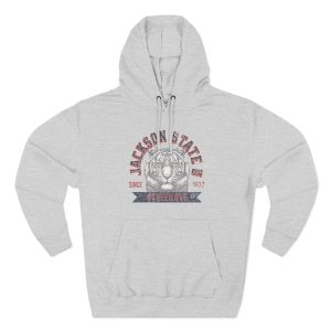 6724803867361404474_2048.jpeg Jackson State Univ #TheeILove Women's Navy Premium Fleece Hoodie