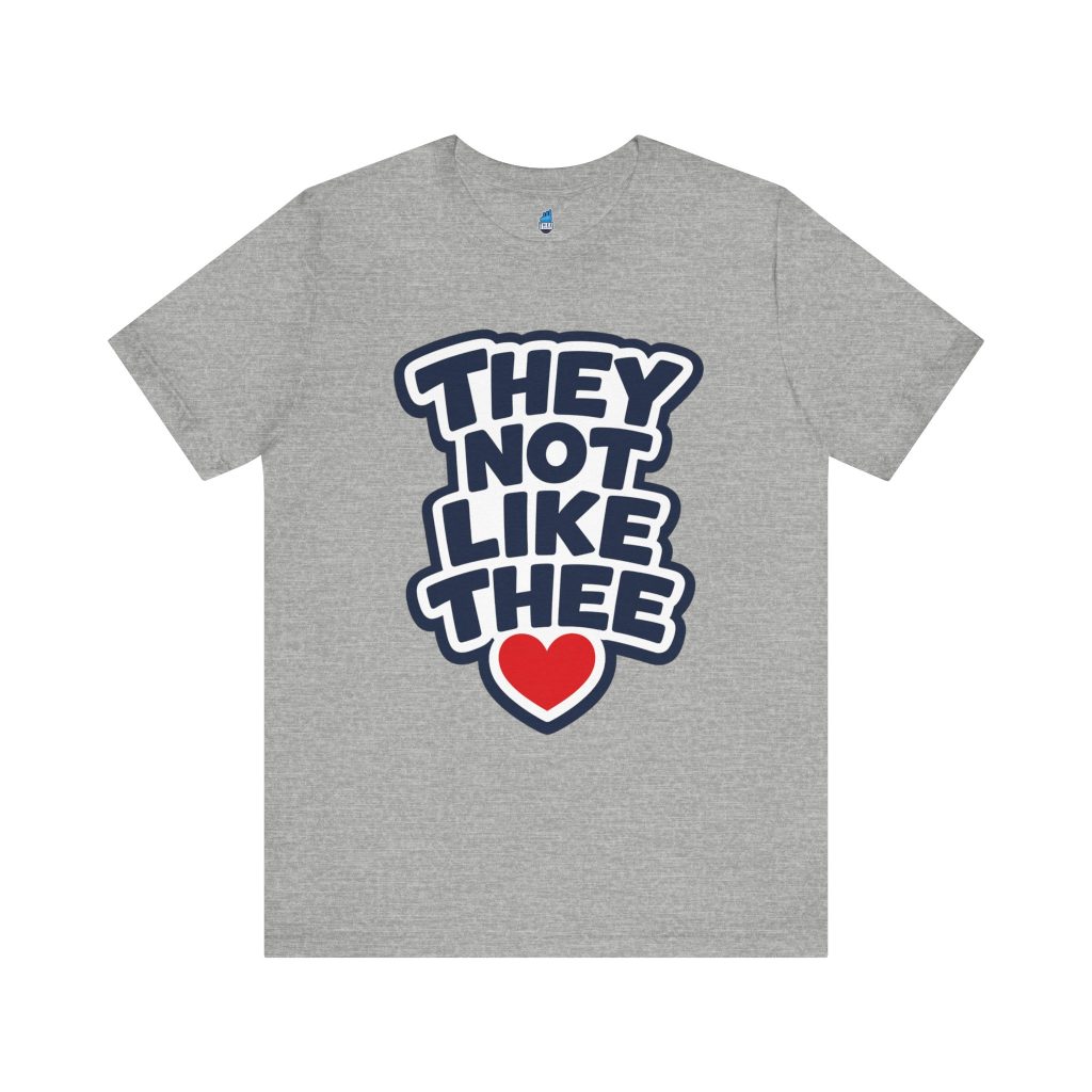 They Not Like Thee Men's Navy Jersey Short Sleeve Tee